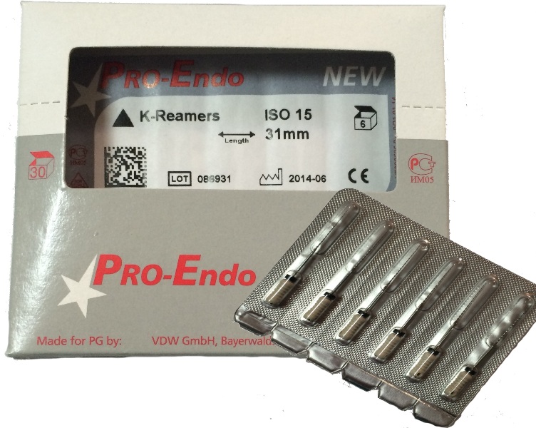 Н-файлы Pro-Endo №10, 21мм (6шт) - каналорасширители ручные