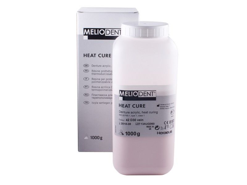 Мелиодент HC/Meliodent HC - пластмасса горяч.полимер., 42-розовый с прожилками, 1кг