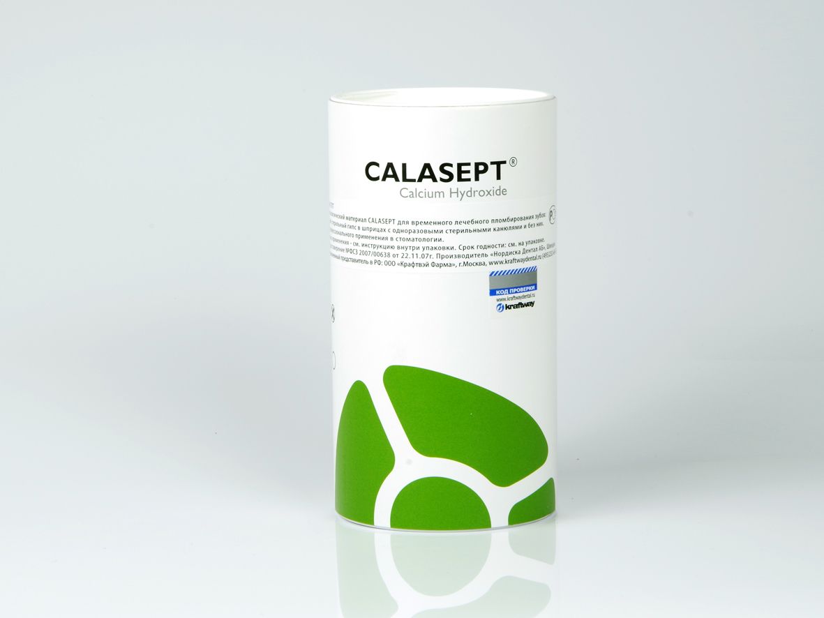 Каласепт/Calasept - гидроксид кальция в чистом виде (1шпр.х1,5 гр+5 игл)