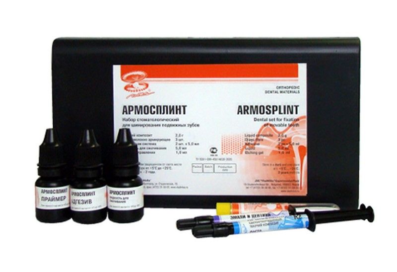 Армосплинт - набор стомат. для шинирования подвижных зубов (шнур - 3шт 90 х1,5мм + жид. 5мл)
