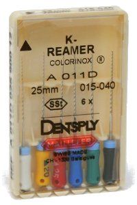 К-Ример Колоринокс/K-Reamer Colorinox №25, 28мм (6шт) - каналорасширитель ручной, Maillefer