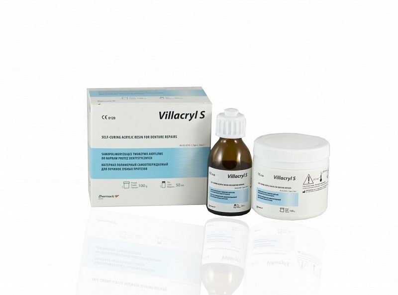 Виллакрил/Villacryl S для ремонта зубных протезов (порошок 100г, жид. 50мл)
