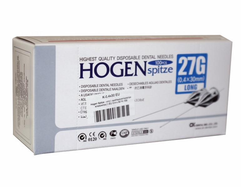 Иглы карпульные "Hogen Spitze" 27G 0,4х35мм (1уп.-100шт) 