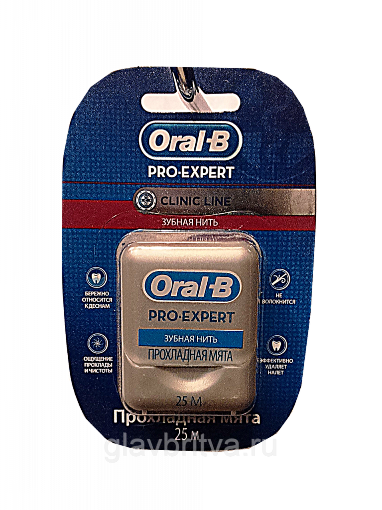 Зуб.нить "Oral-B" Pro-Expert Clinic Line (прохладная мята), 25м