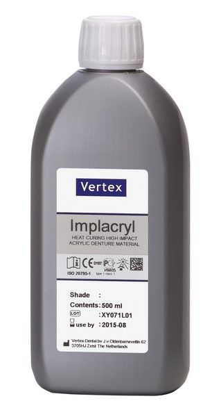 Вертекс Имплакрил/Vertex Implacryl - базисная пластмасса горяч.полимер. (жидкость), 250мл