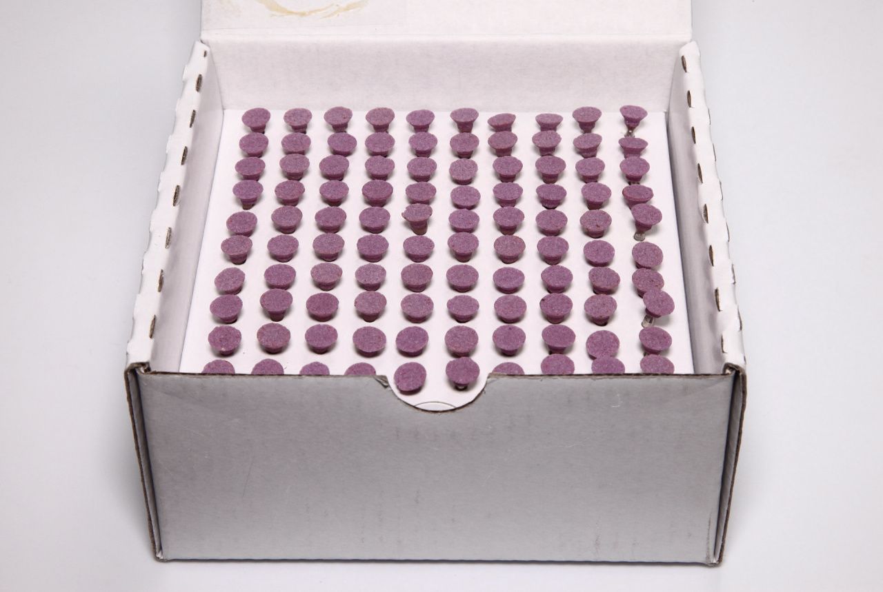 Камни карборундовые розовые №42, обратный конус, для прямого наконечника