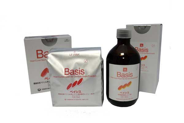 Базис/Basis - пластмасса горячей полимеризации, розовая с прожилками, 1кг