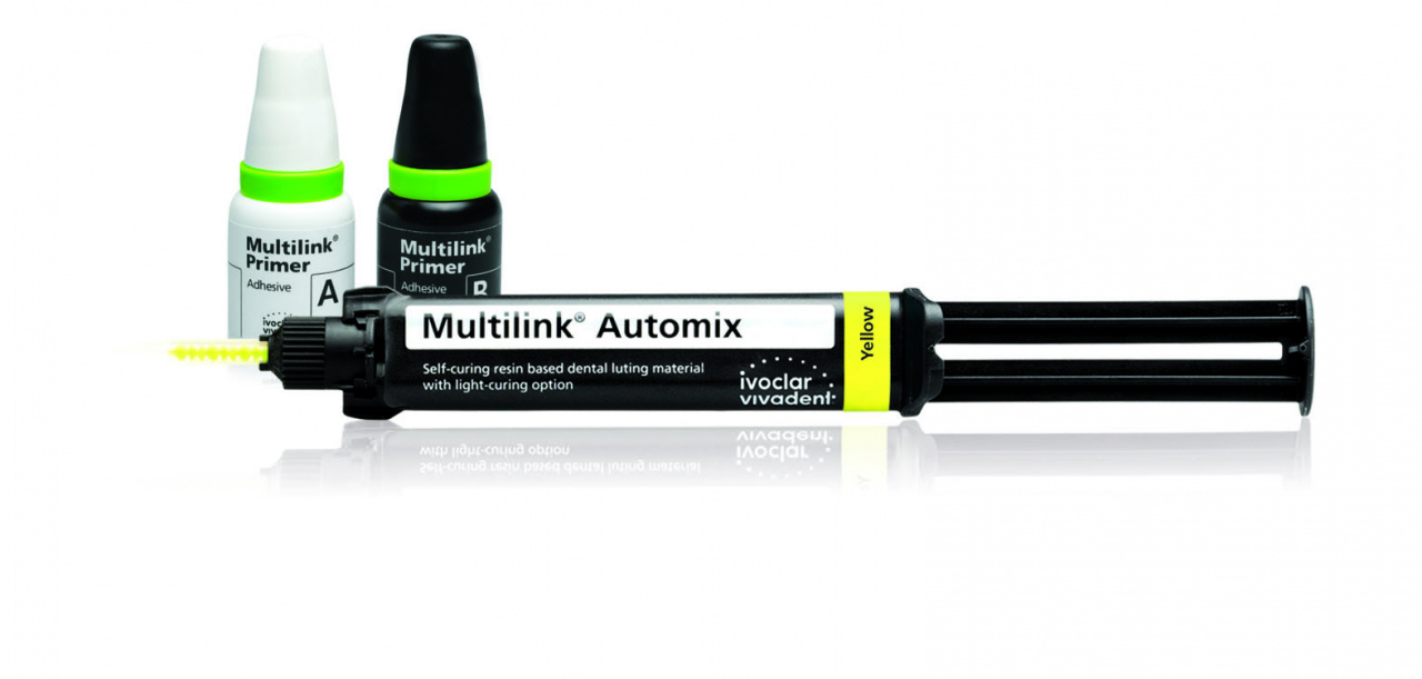 Мультилинк/Multilink Automix - cветоотв. композитный цемент, цв. yellow (9гр)